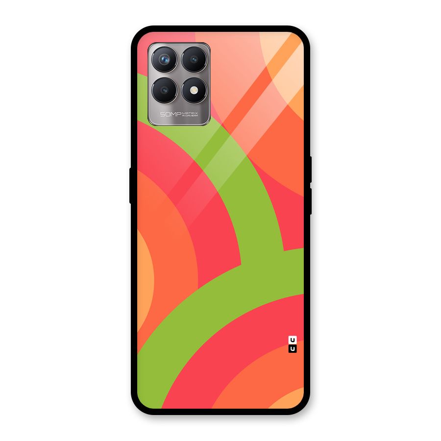 Rounded Shapes Glass Back Case for Realme Narzo 50