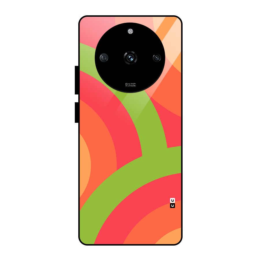 Rounded Shapes Glass Back Case for Realme Narzo 60 5G