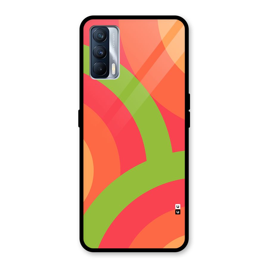 Rounded Shapes Glass Back Case for Realme X7