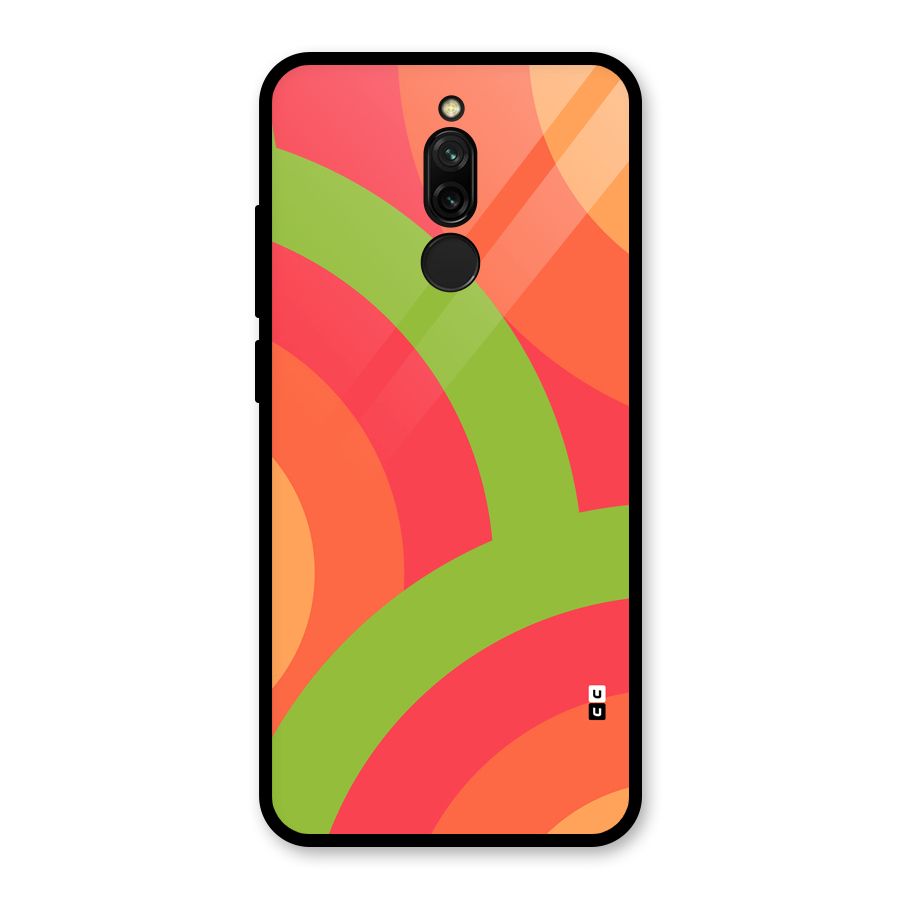 Rounded Shapes Glass Back Case for Redmi 8