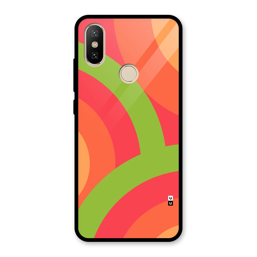 Rounded Shapes Glass Back Case for Redmi A2