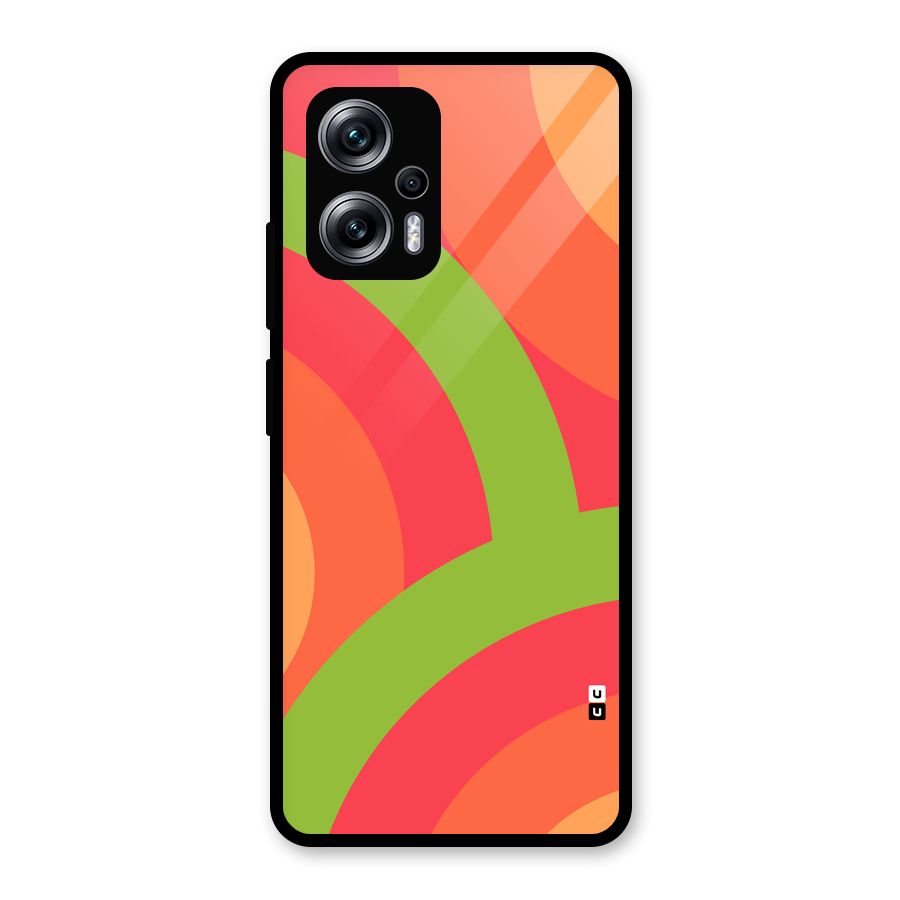 Rounded Shapes Glass Back Case for Redmi K50i