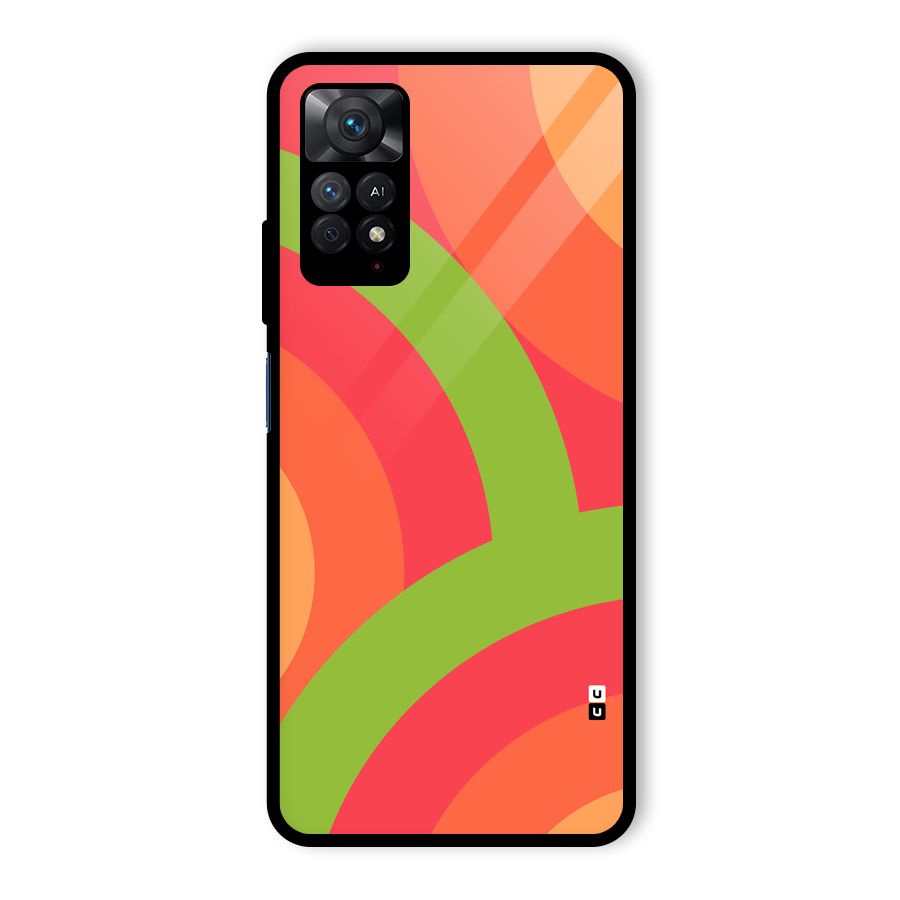 Rounded Shapes Glass Back Case for Redmi Note 11 Pro