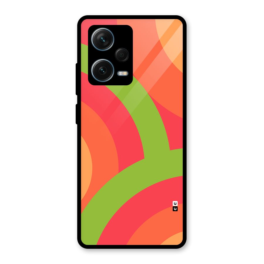Rounded Shapes Glass Back Case for Redmi Note 12 Pro Plus 5G