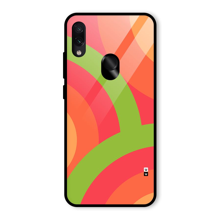 Rounded Shapes Glass Back Case for Redmi Note 7