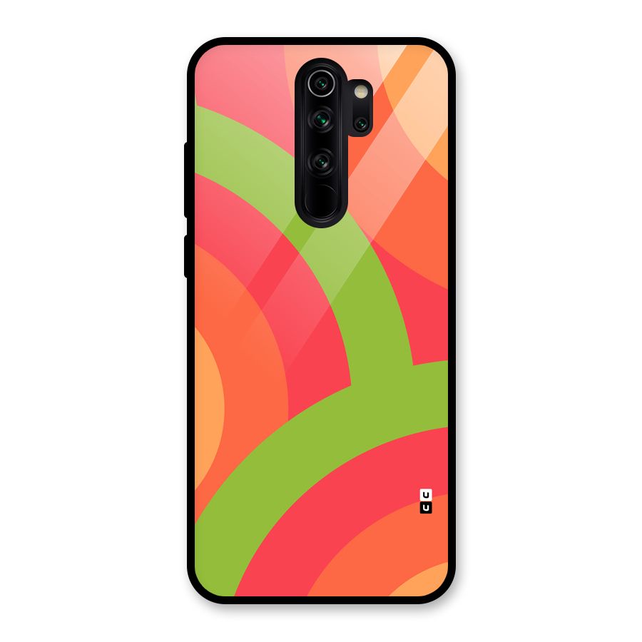 Rounded Shapes Glass Back Case for Redmi Note 8 Pro