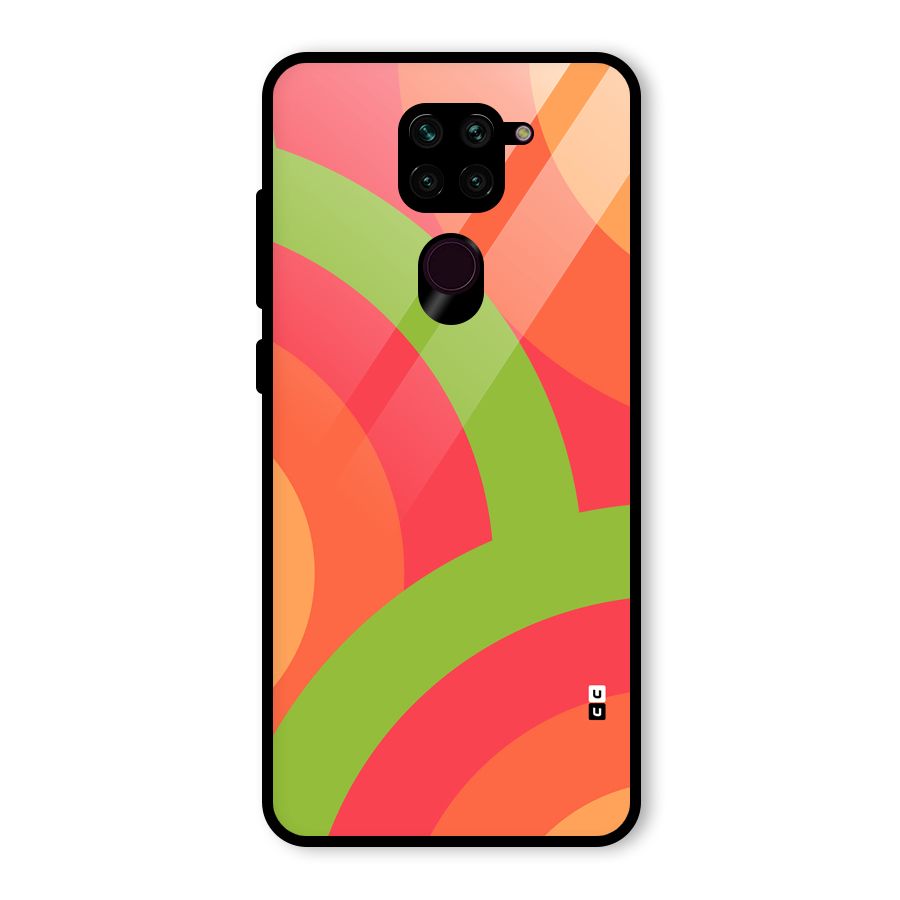 Rounded Shapes Glass Back Case for Redmi Note 9