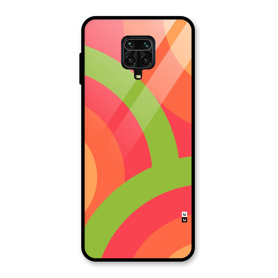 Rounded Shapes Glass Back Case for Redmi Note 9 Pro