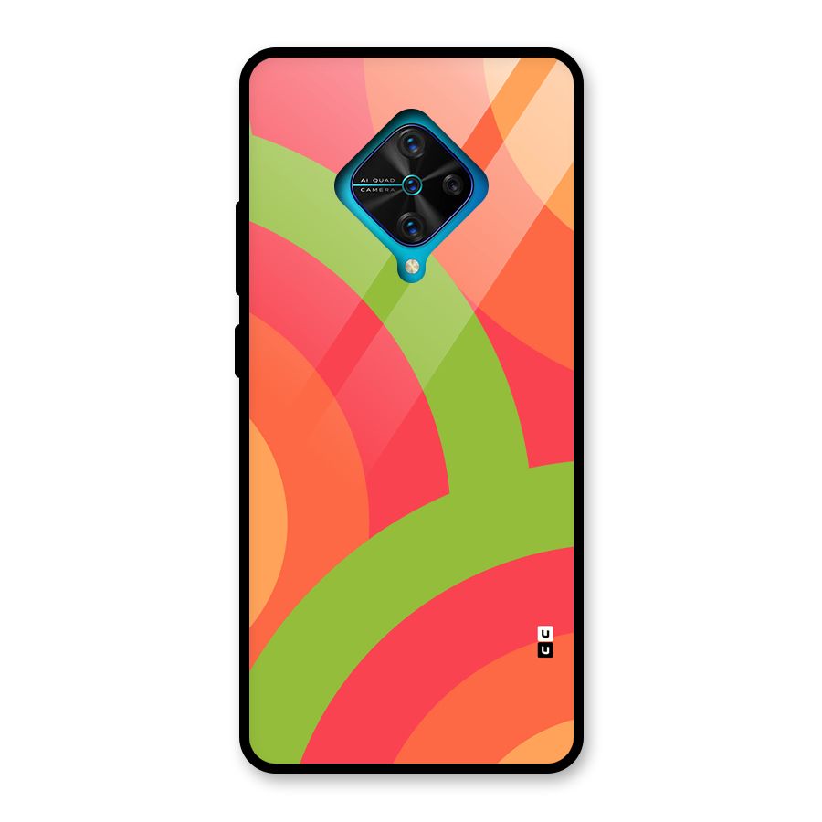 Rounded Shapes Glass Back Case for Vivo S1 Pro