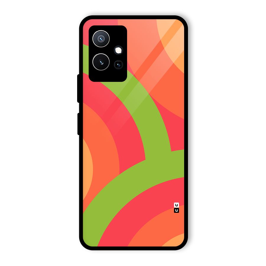 Rounded Shapes Glass Back Case for Vivo T1 5G