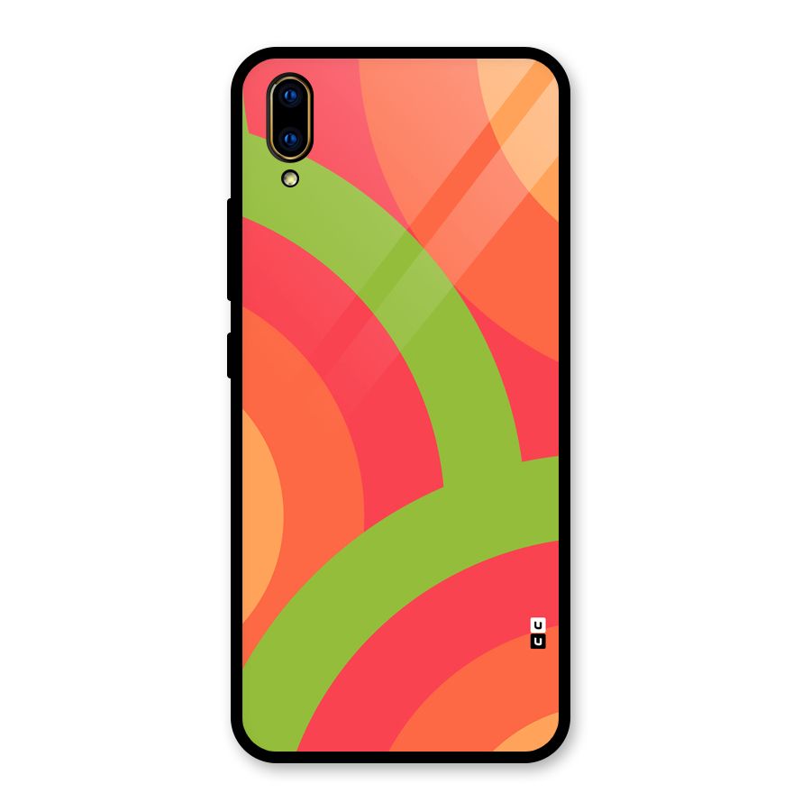 Rounded Shapes Glass Back Case for Vivo V11 Pro