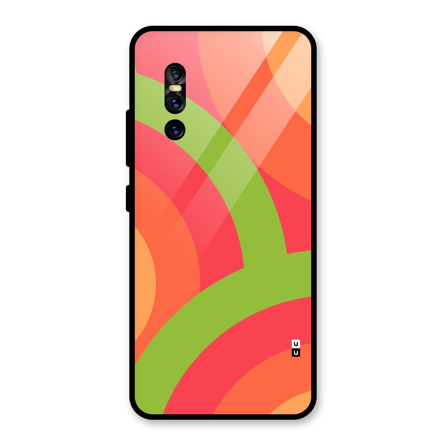 Rounded Shapes Glass Back Case for Vivo V15 Pro