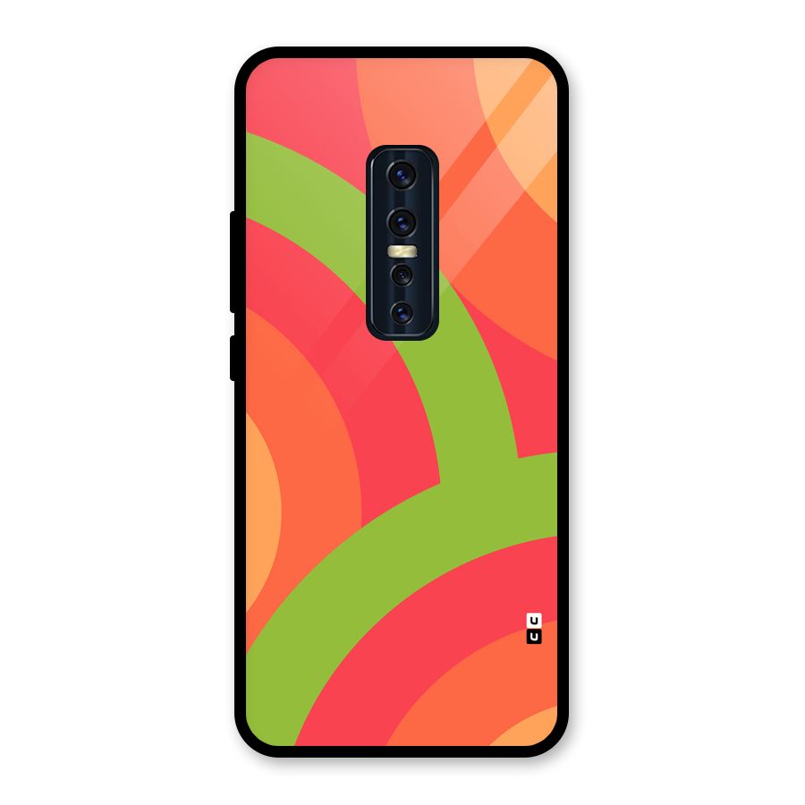 Rounded Shapes Glass Back Case for Vivo V17 Pro