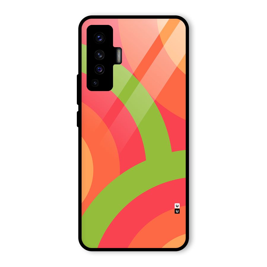 Rounded Shapes Glass Back Case for Vivo X50