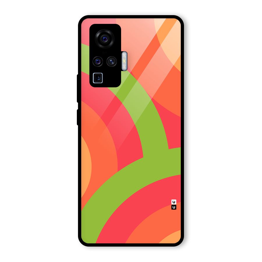 Rounded Shapes Glass Back Case for Vivo X50 Pro
