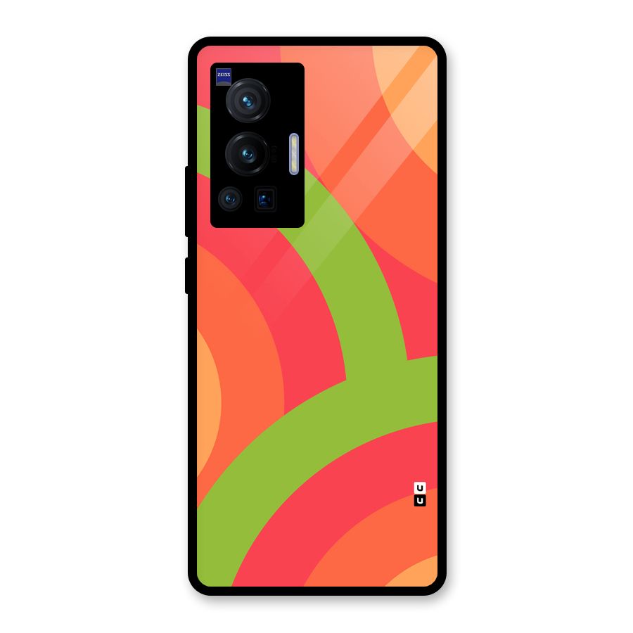 Rounded Shapes Glass Back Case for Vivo X70 Pro