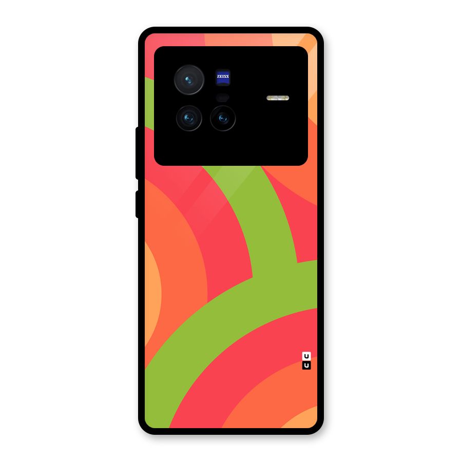 Rounded Shapes Glass Back Case for Vivo X80