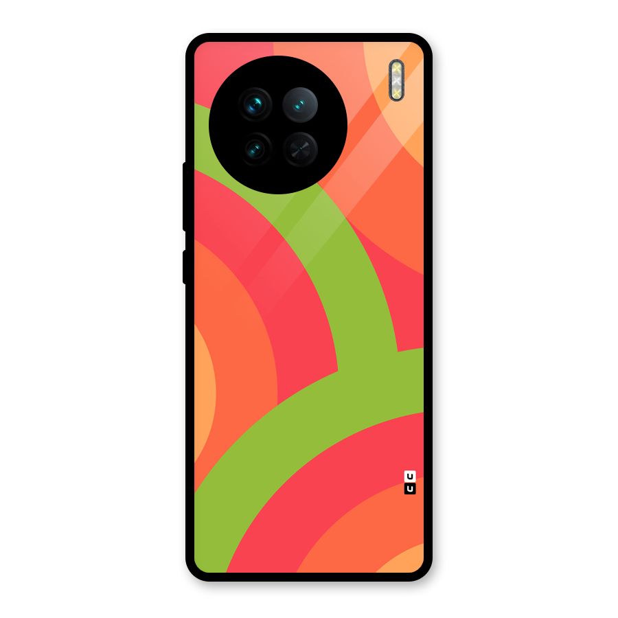 Rounded Shapes Glass Back Case for Vivo X90