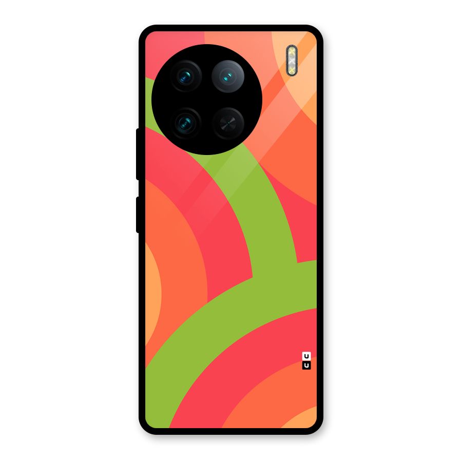 Rounded Shapes Glass Back Case for Vivo X90 Pro