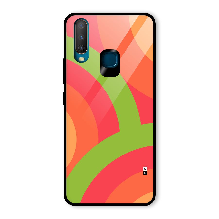 Rounded Shapes Glass Back Case for Vivo Y12