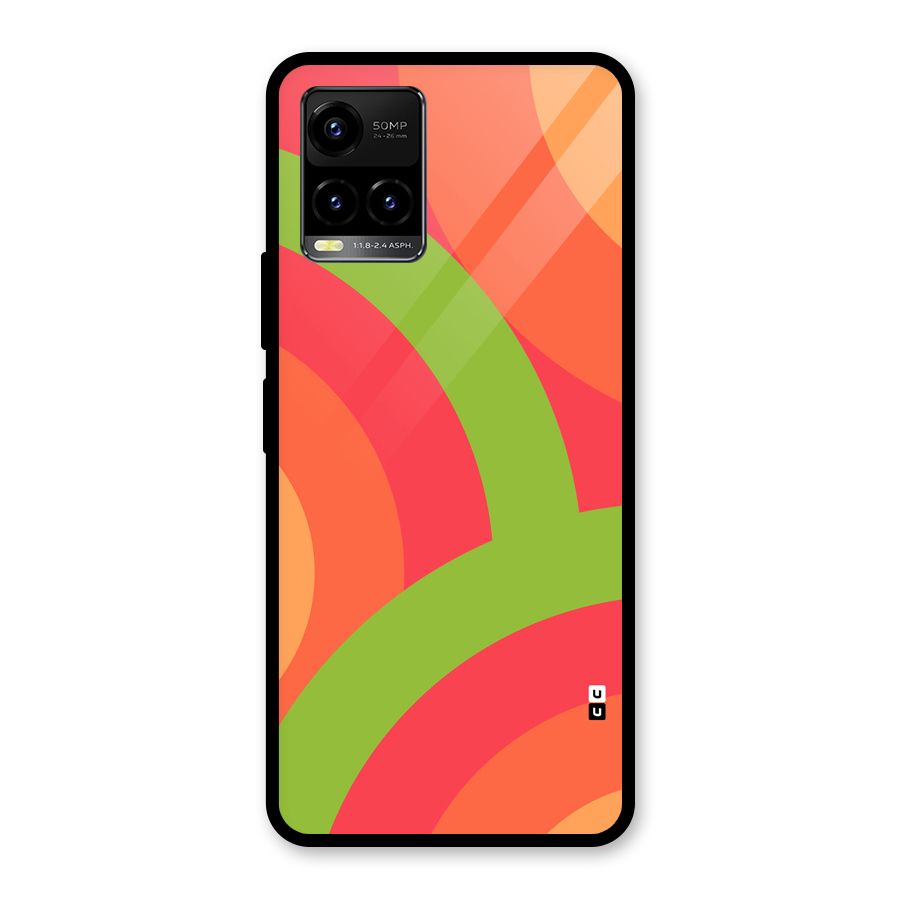 Rounded Shapes Glass Back Case for Vivo Y21A