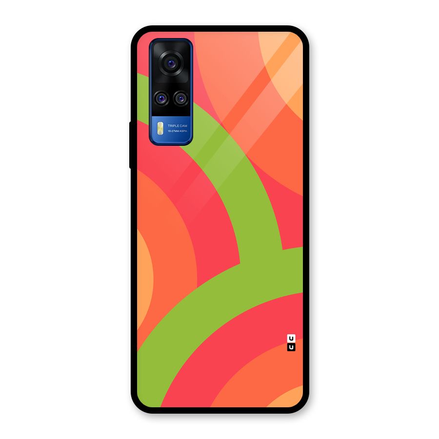 Rounded Shapes Glass Back Case for Vivo Y31