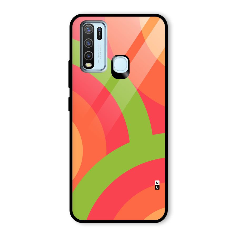 Rounded Shapes Glass Back Case for Vivo Y50