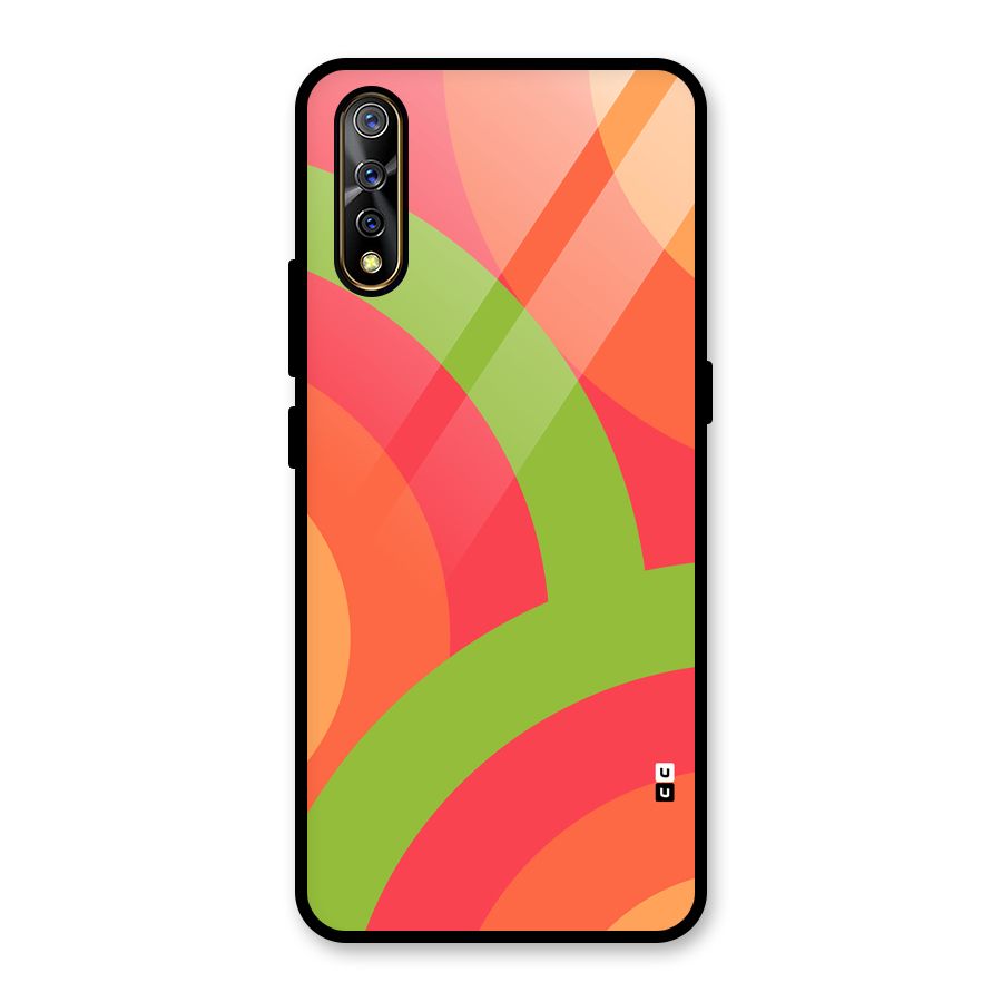Rounded Shapes Glass Back Case for Vivo Z1x