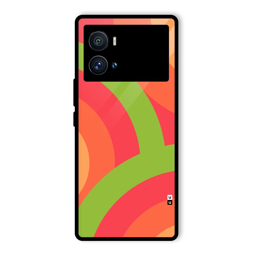 Rounded Shapes Glass Back Case for Vivo iQOO 9 Pro
