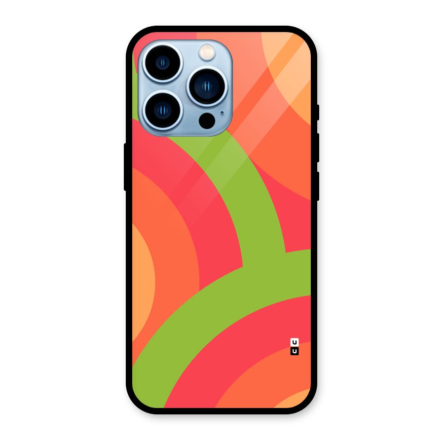 Rounded Shapes Glass Back Case for iPhone 13 Pro
