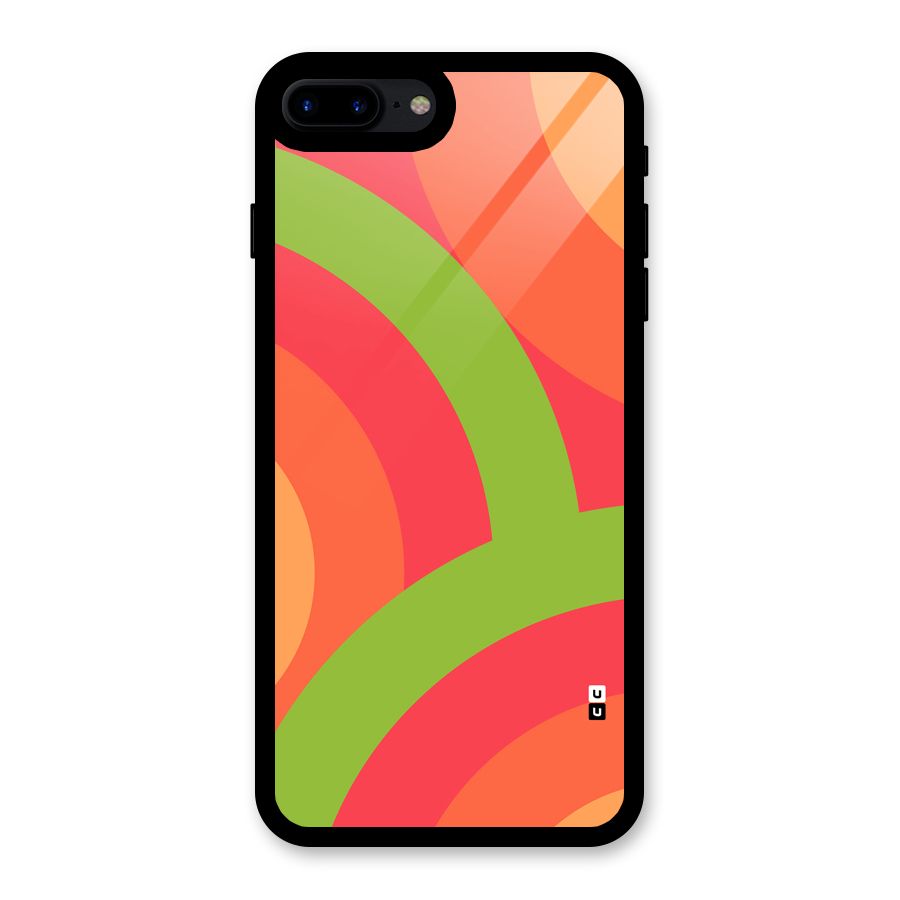 Rounded Shapes Glass Back Case for iPhone 8 Plus