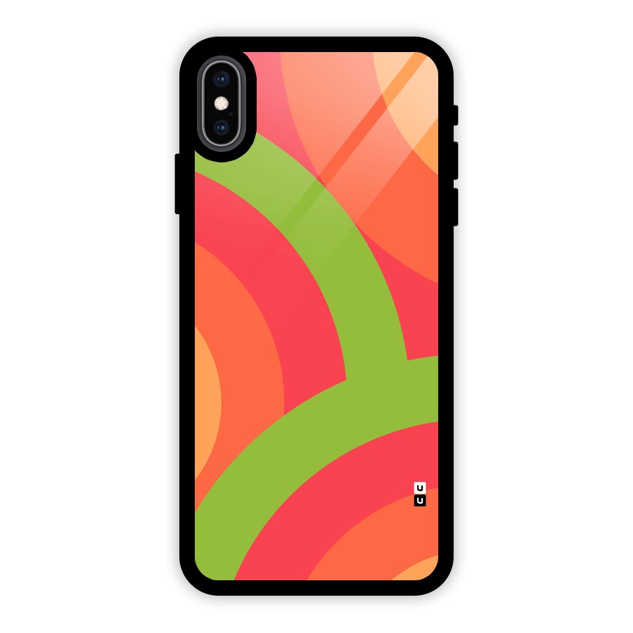 Rounded Shapes Glass Back Case for iPhone XS Max