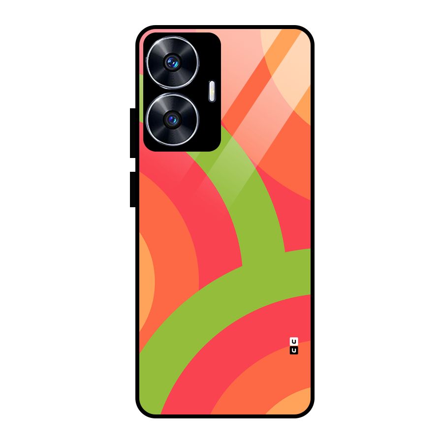 Rounded Shapes Glass Back Case for realme C55