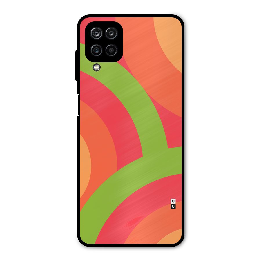 Rounded Shapes Metal Back Case for Galaxy A12