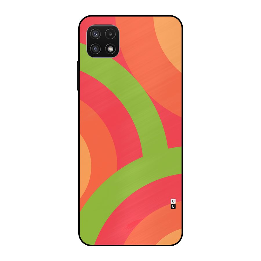 Rounded Shapes Metal Back Case for Galaxy A22 5G