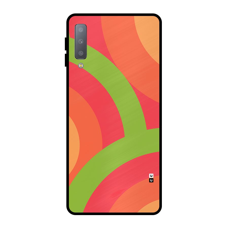 Rounded Shapes Metal Back Case for Galaxy A7 (2018)