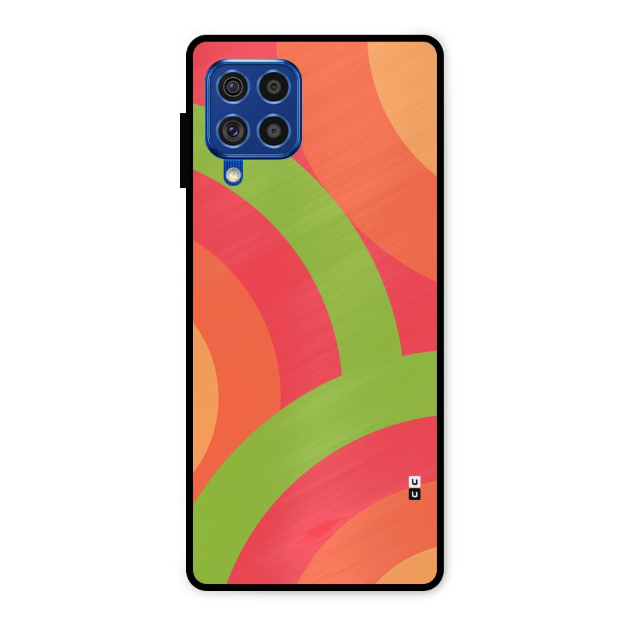 Rounded Shapes Metal Back Case for Galaxy F62