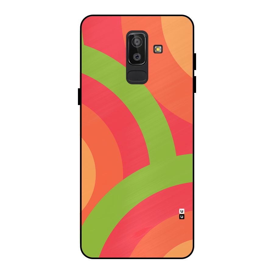 Rounded Shapes Metal Back Case for Galaxy J8