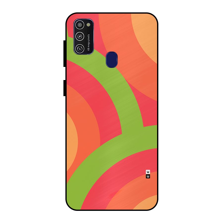 Rounded Shapes Metal Back Case for Galaxy M21
