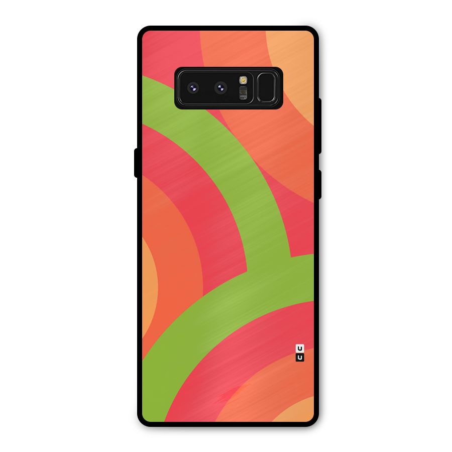 Rounded Shapes Metal Back Case for Galaxy Note 8