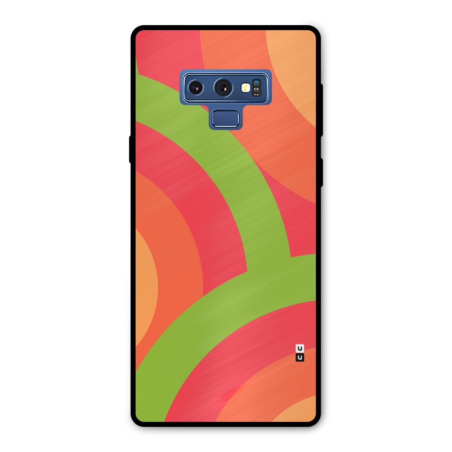 Rounded Shapes Metal Back Case for Galaxy Note 9