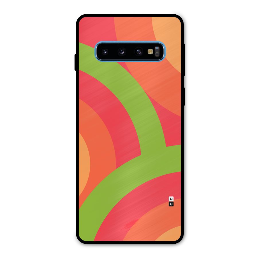 Rounded Shapes Metal Back Case for Galaxy S10