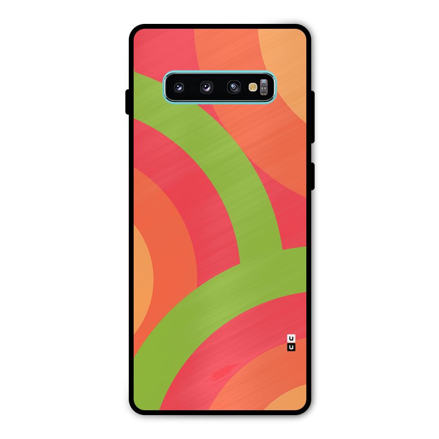 Rounded Shapes Metal Back Case for Galaxy S10 Plus