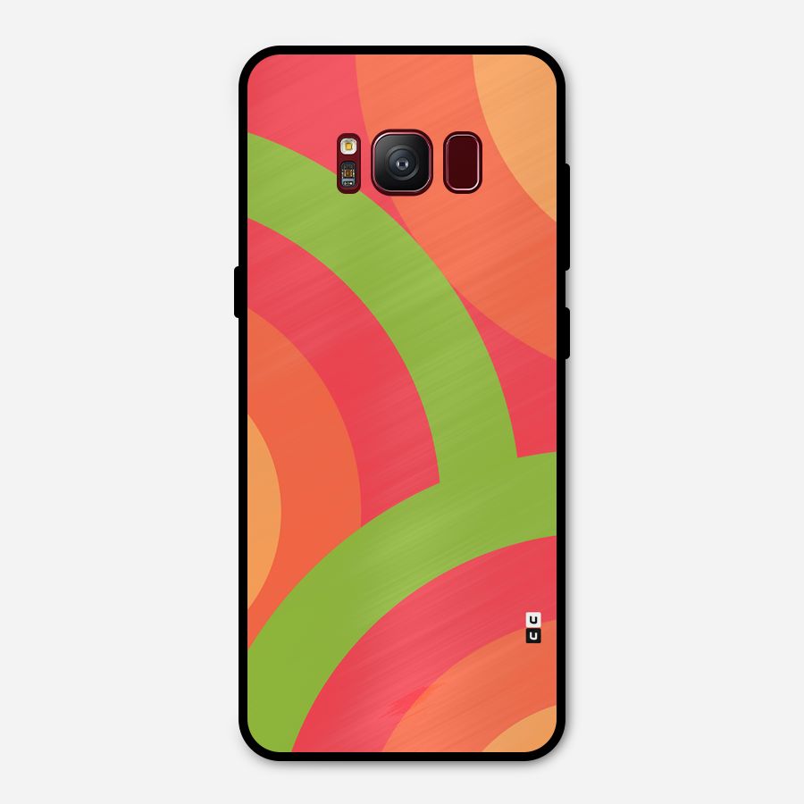 Rounded Shapes Metal Back Case for Galaxy S8