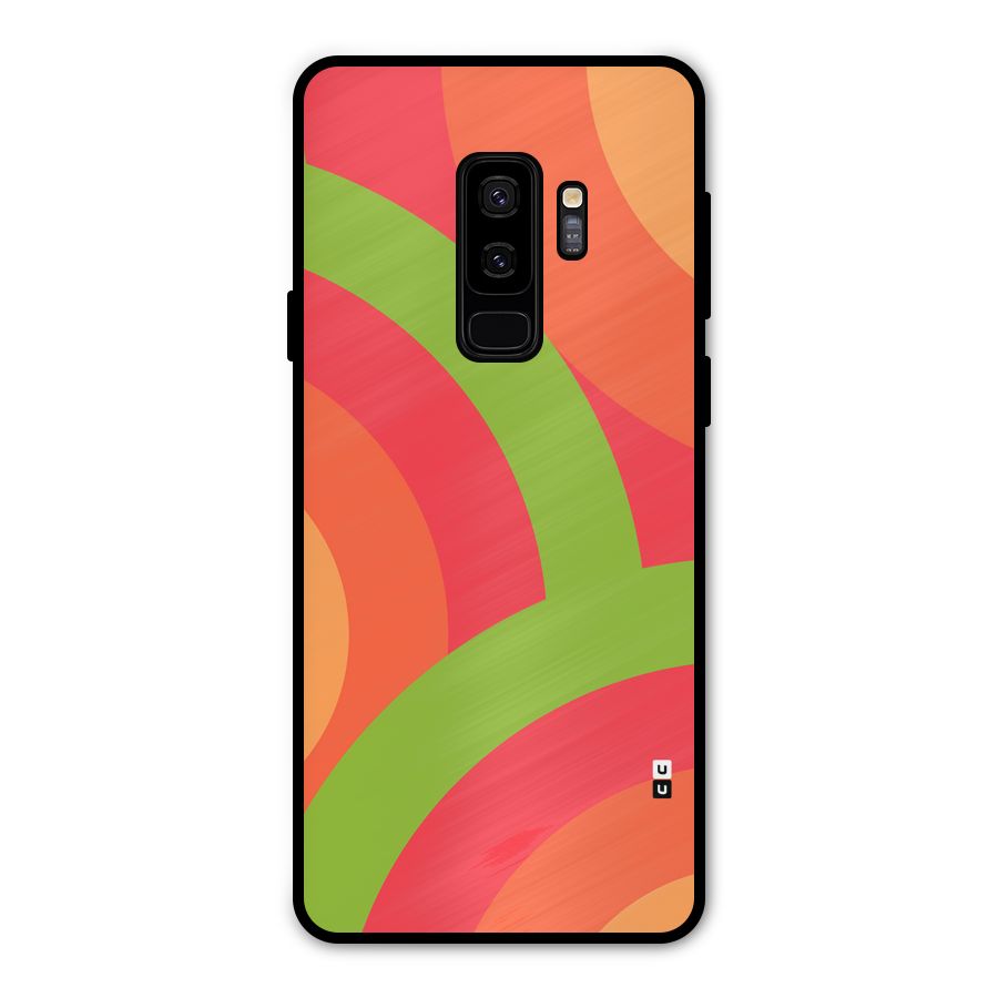 Rounded Shapes Metal Back Case for Galaxy S9 Plus