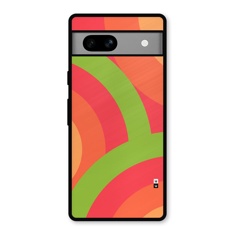Rounded Shapes Metal Back Case for Google Pixel 7a