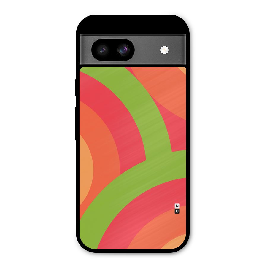 Rounded Shapes Metal Back Case for Google Pixel 8a