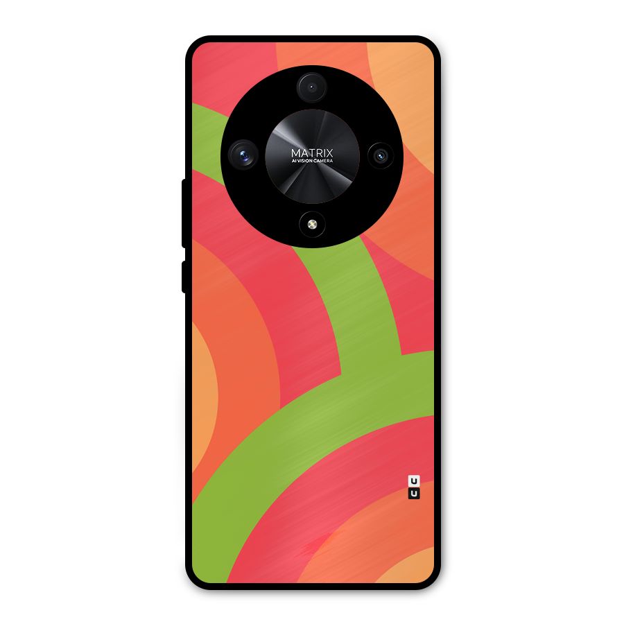 Rounded Shapes Metal Back Case for Honor X9b
