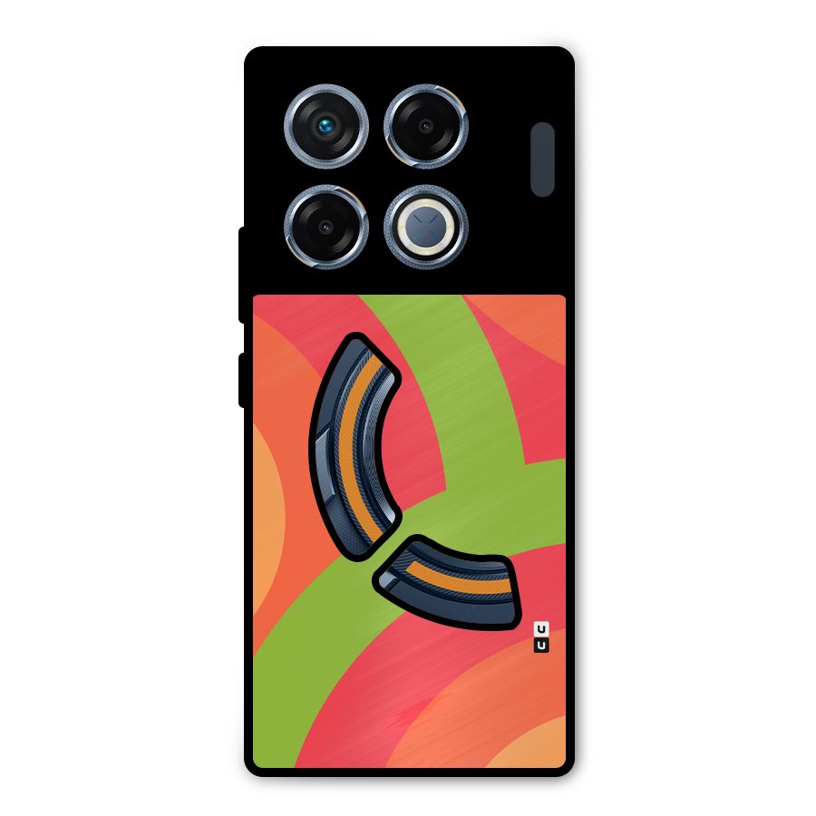 Rounded Shapes Metal Back Case for Infinix GT 20 Pro