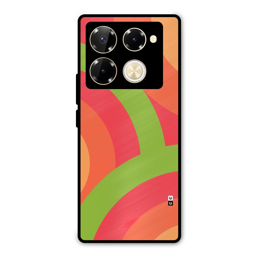 Rounded Shapes Metal Back Case for Infinix Note 40 Pro